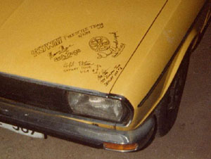 Signed Car in Germany - 1984